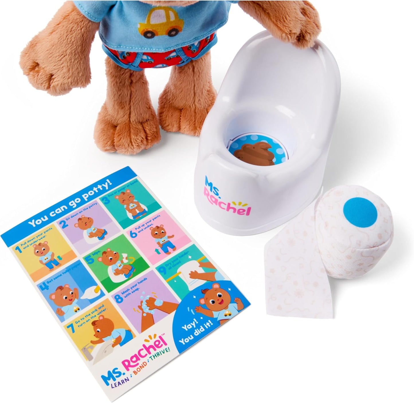 Ms. Rachel Official Speak & Sing Doll, 16” Tall Interactive Toy with 4 Songs & 16+ Phrases, Toddler Toys for Girls & Boys Ages 6 Months to 3+ Years