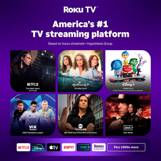 Aurzen D1R air Roku TV Mini Projector with USB-C Power, Roku Built-in & Official Apps, Portable Design & Flexible Stand, Native 1080P, DoIby Audio, Smart Projector for Home & Outdoor, White