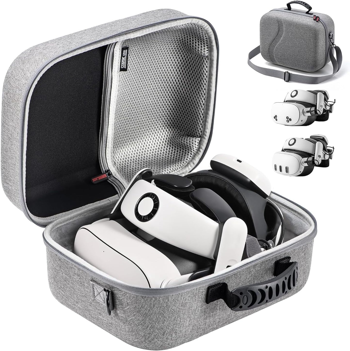 Large Carrying Case for Meta Quest 3S,Hard Travel Case for BOBOVR S3 Pro/Kiwi Design Battery Head Strap,Controllers and Other Accessories,Portable Storage Travel Bag for Oculus Quest 3S/Quest 3(Black)