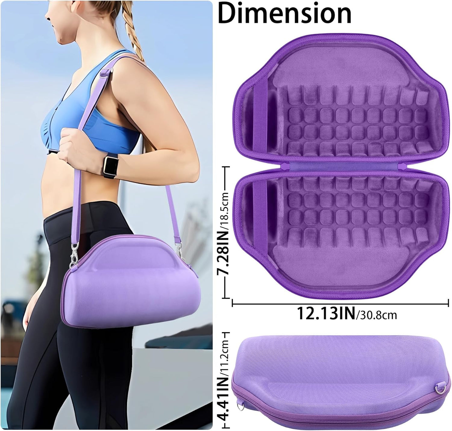 co2CREA Case for JBL Charge 6 Waterproof Portable Bluetooth Speaker, Hard Travel Case with Detachable Shoulder Strap (White Case)