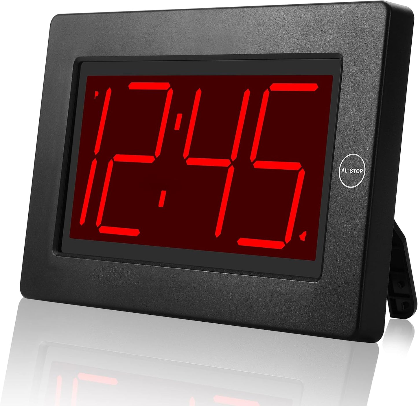 Wall Clock, Digital Clock, 8" Extra Large Display, 3" Big LED Number, Battery Operated, Adjustable Brightness, Clock for Bedroom, for Desk, Wall Mounted