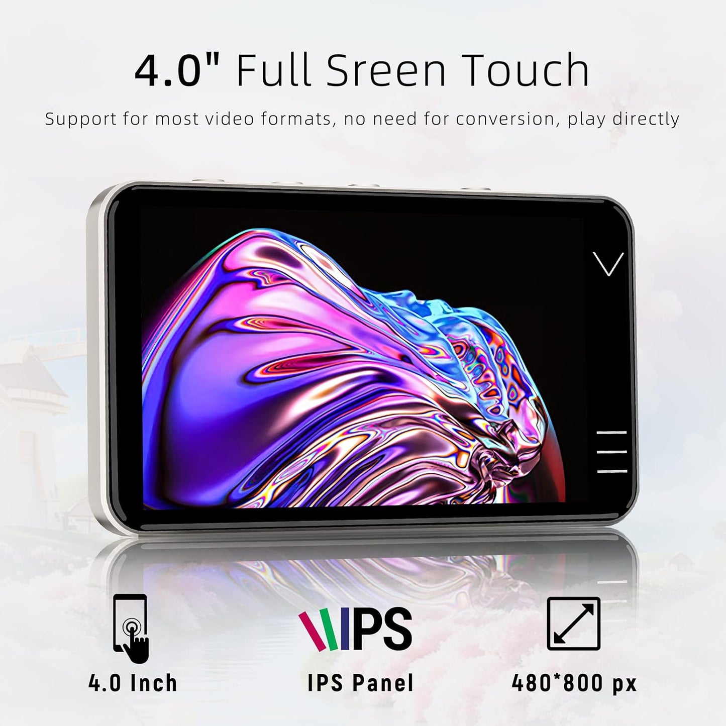 MP3 Player with Bluetooth and WiFi, Music Player with Camera Spotify Pandora,Amazon Music, 4" Touch Screen Android MP4 MP3 Player with Speaker 144GB MP4 & MP3 Player for Travel Sport