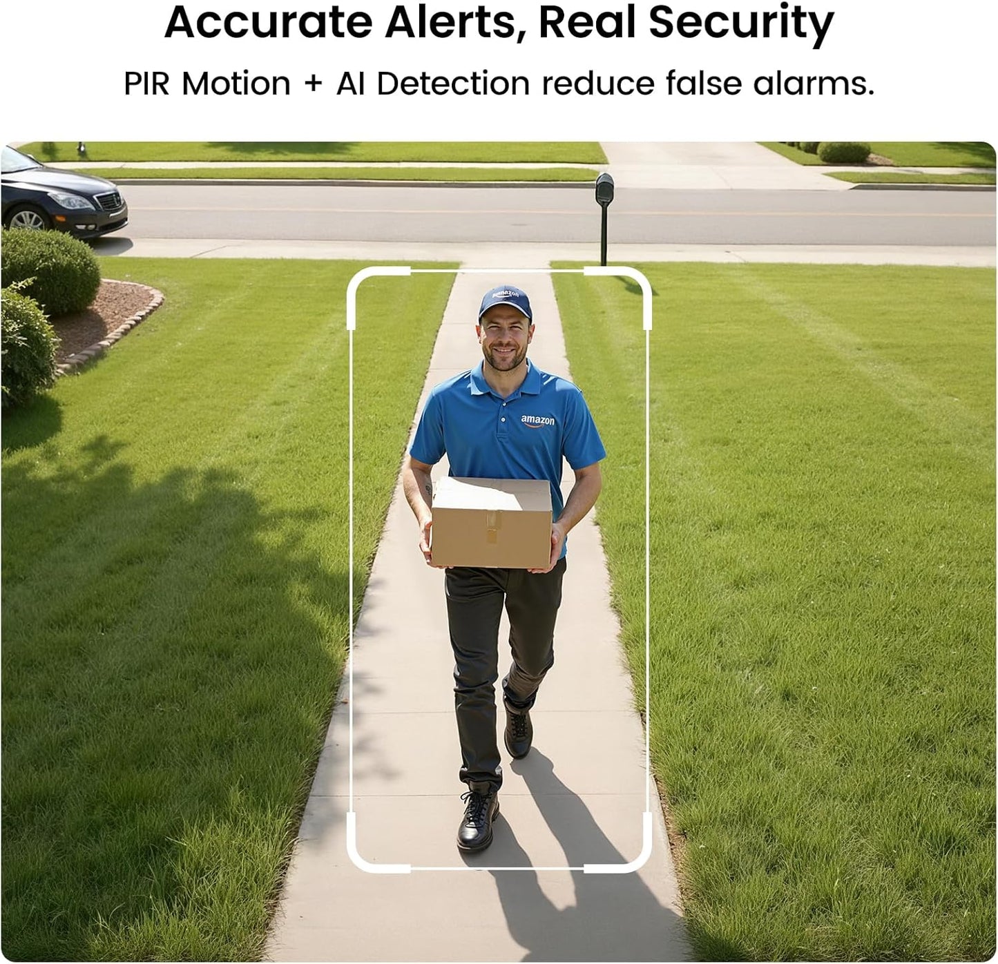 AOSU 2K Security Camera Wireless Outdoor, Solar Powered Security Camera with Spotlight, Siren, Motion Detection, Full Color Night Vision, 2-Way Audio, IP66, Compatible with Alexa, 2.4GHz WiFi (2PACK)