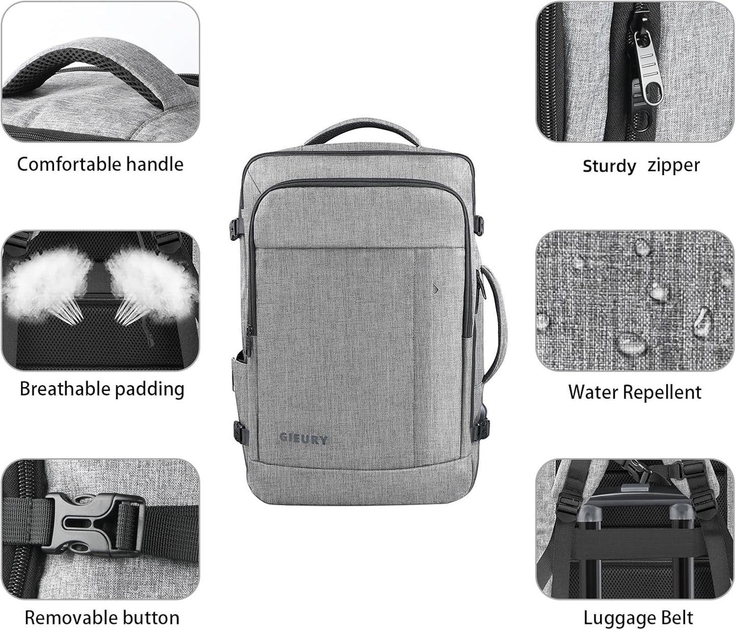 Travel Backpack for Men, 55L Extra Large Carry On Backpack, Expandable Big Capacity Backpack For Airplanes, Travel Gifts for Men Women, Fits 18.4 Inch Laptop, Luggage Daypack Bag, Blue
