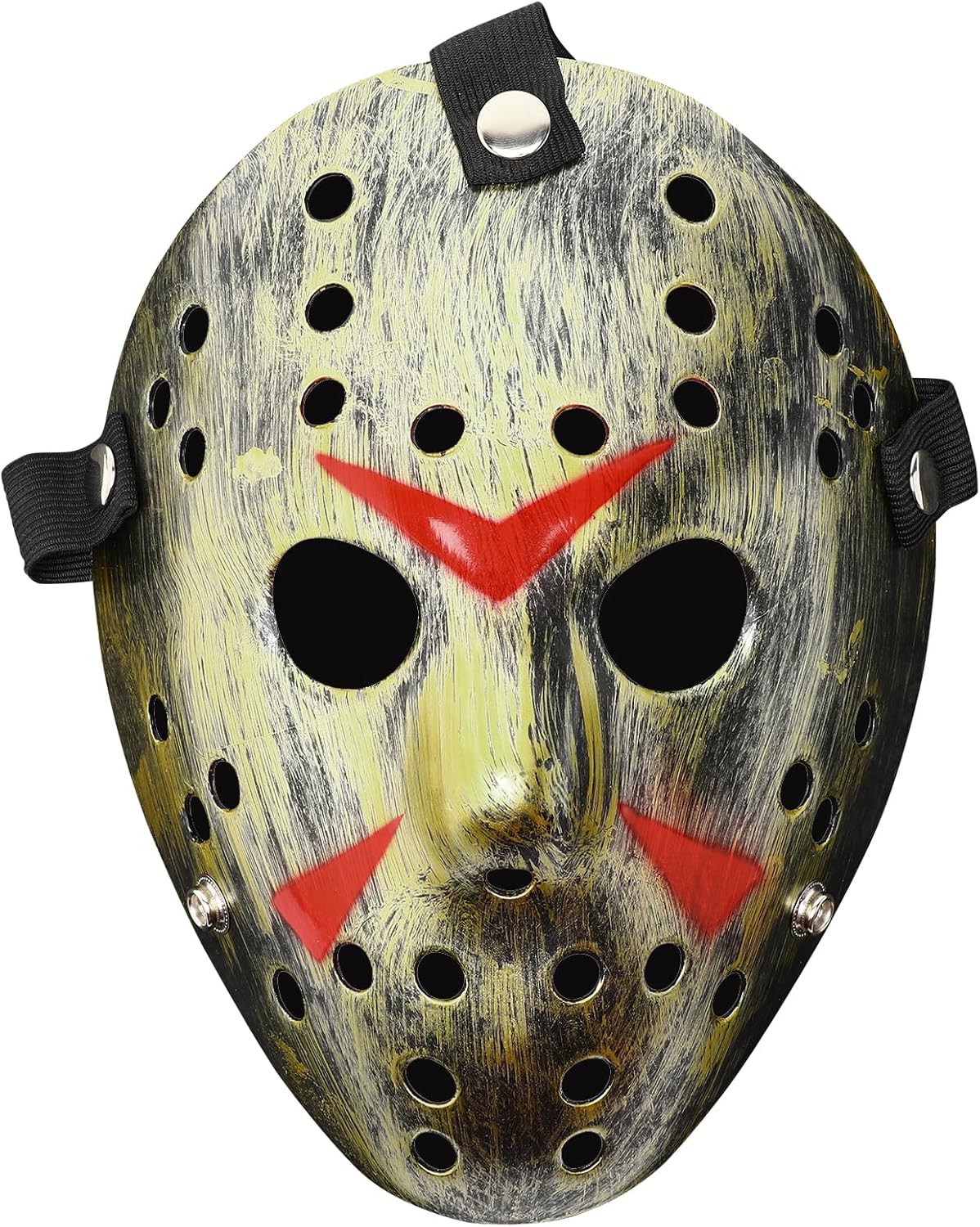 HWQVA Scary Halloween Mask for Adults, Hockey Mask,Slasher killer Costume Prop