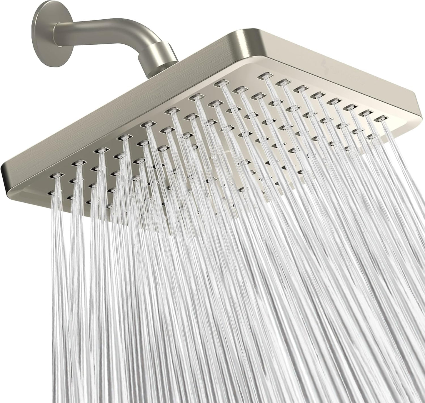 SparkPod Shower Head - High Pressure Rain - Premium Quality Luxury Design - 1-Min Install - Easy Clean Adjustable Replacement for Your Bathroom Shower Heads (Luxury Polished Chrome, 6 Inch Round)