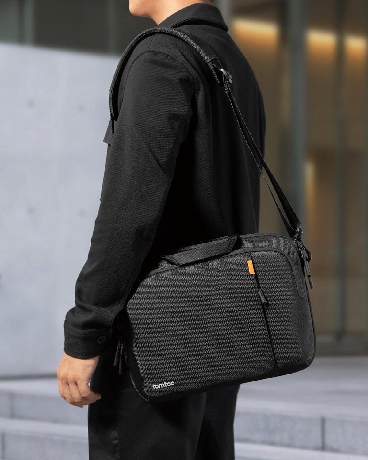 tomtoc 360 Protective Laptop Carrying Case for 16-inch MacBook Pro M4/M3/M2/M1 Pro/Max A3403 A3186 A2991 A2780, Water-resistant Laptop Shoulder Bag fits 15-inch MacBook Air M4 2025, M3/A3114, M2/A2941