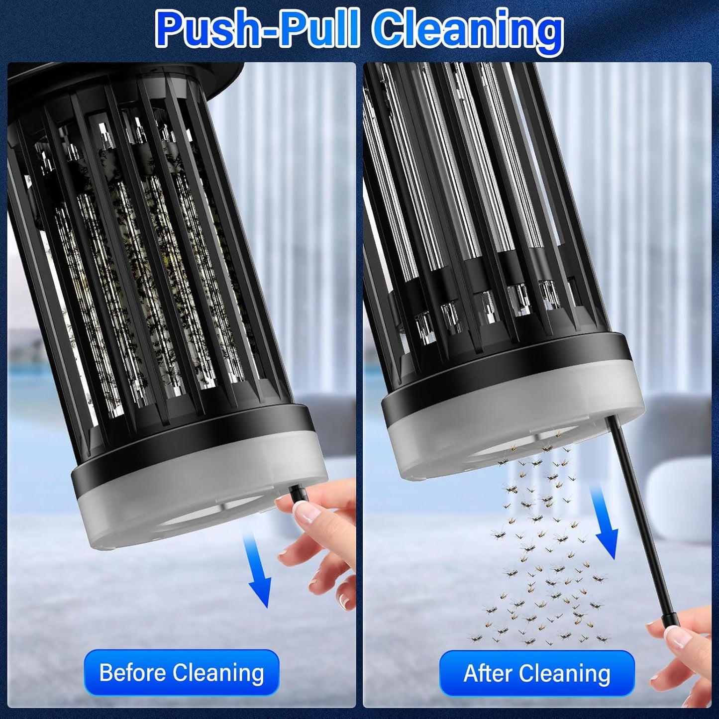 PALONE Bug Zapper, Electric Bug Zapper with 4200V,Indoor Bug Zapper with 2600mAh Used for 13 Hours, Portable Electric Flytrap,Outdoor Bug Zapper for Home,Backyard,Patio,Camping and Fishing