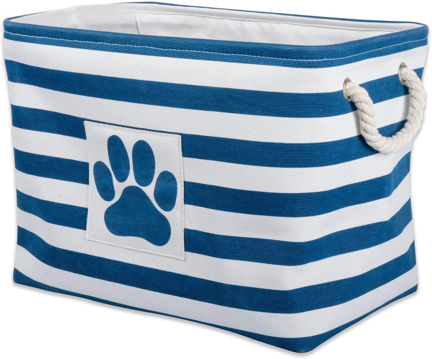 DII Bone Dry RoundSmall Pet Toy and Accessory Storage Bin, 12"(Dia) x9(H), Collapsible Organizer Storage Basket for Home Decor, Pet Toy, Blankets, Leashes and Food-Gray Stripes