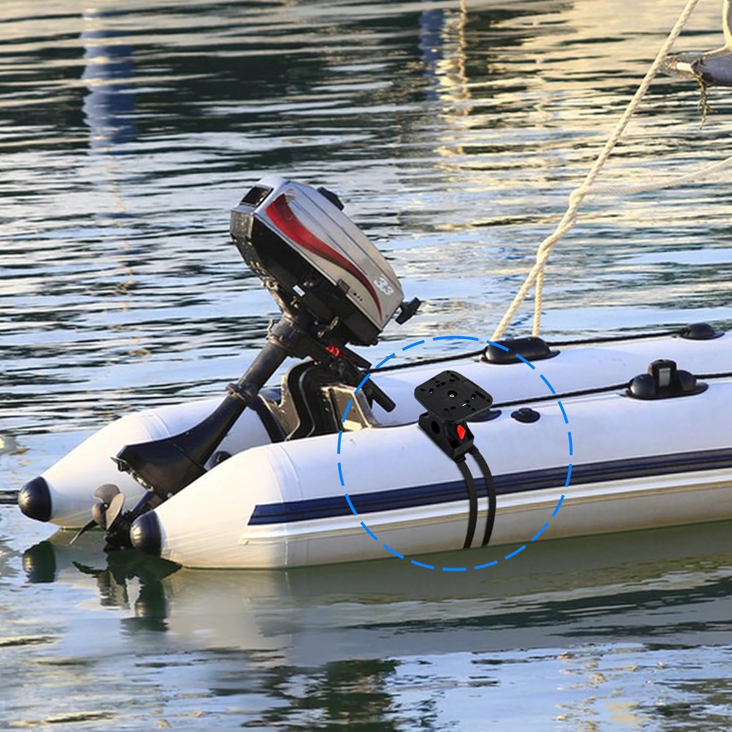 Xproutdoor Fish Finder Mounts for Boat, 360° Adjustable Fish Finder Mounting Brackets, Depth Finders Mount, Universal Marine Electronics Mounting Plate for Boat, Canoe, Kayak