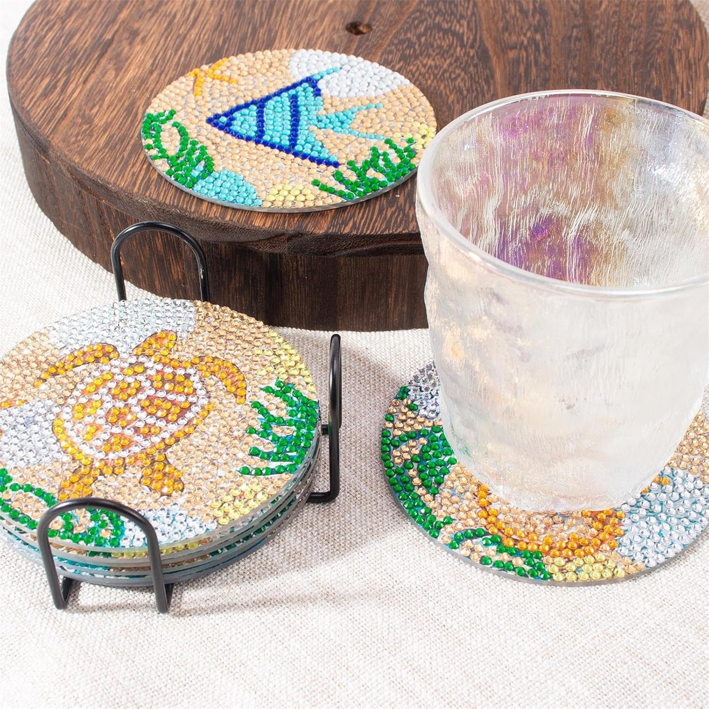 Purilite Select Cat Diamond Art Coasters Kit