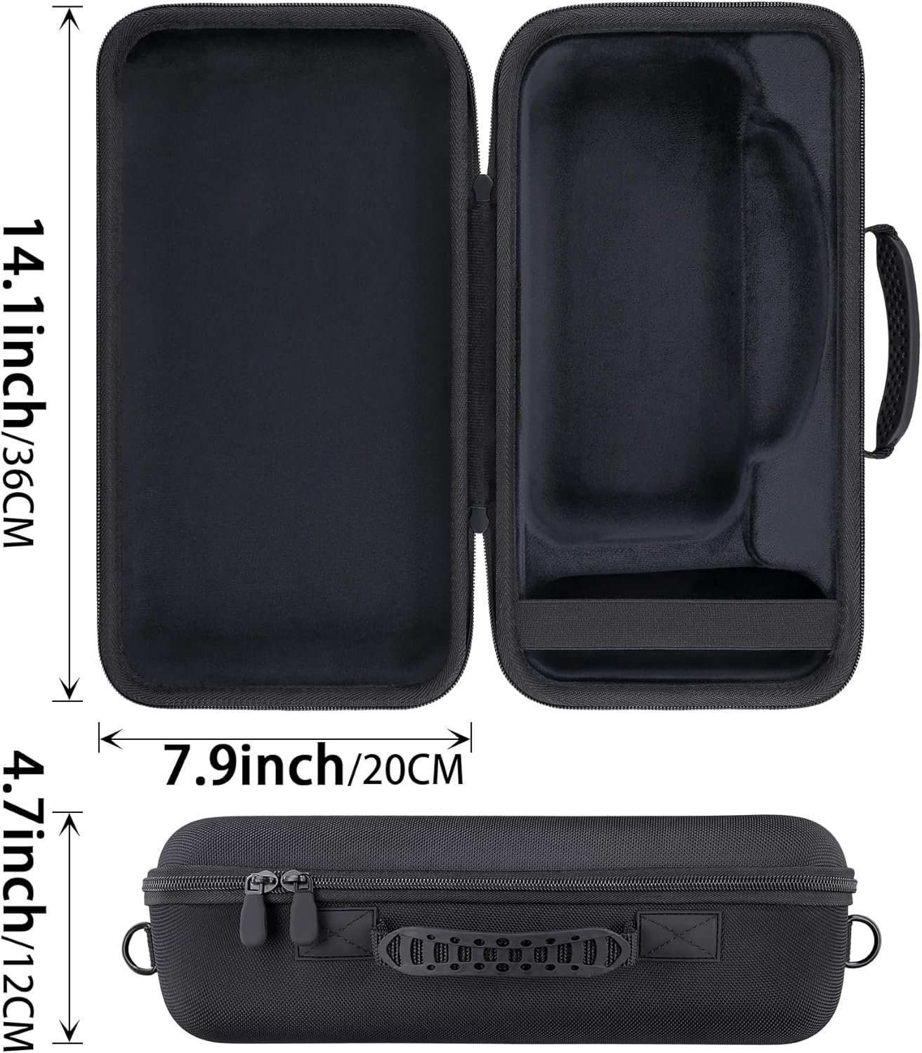 Bose SoundLink Max Portable Speaker Hard Protective Case, Portable Travel Case with Shoulder Strap and Handle (Black Case) - co2CREA