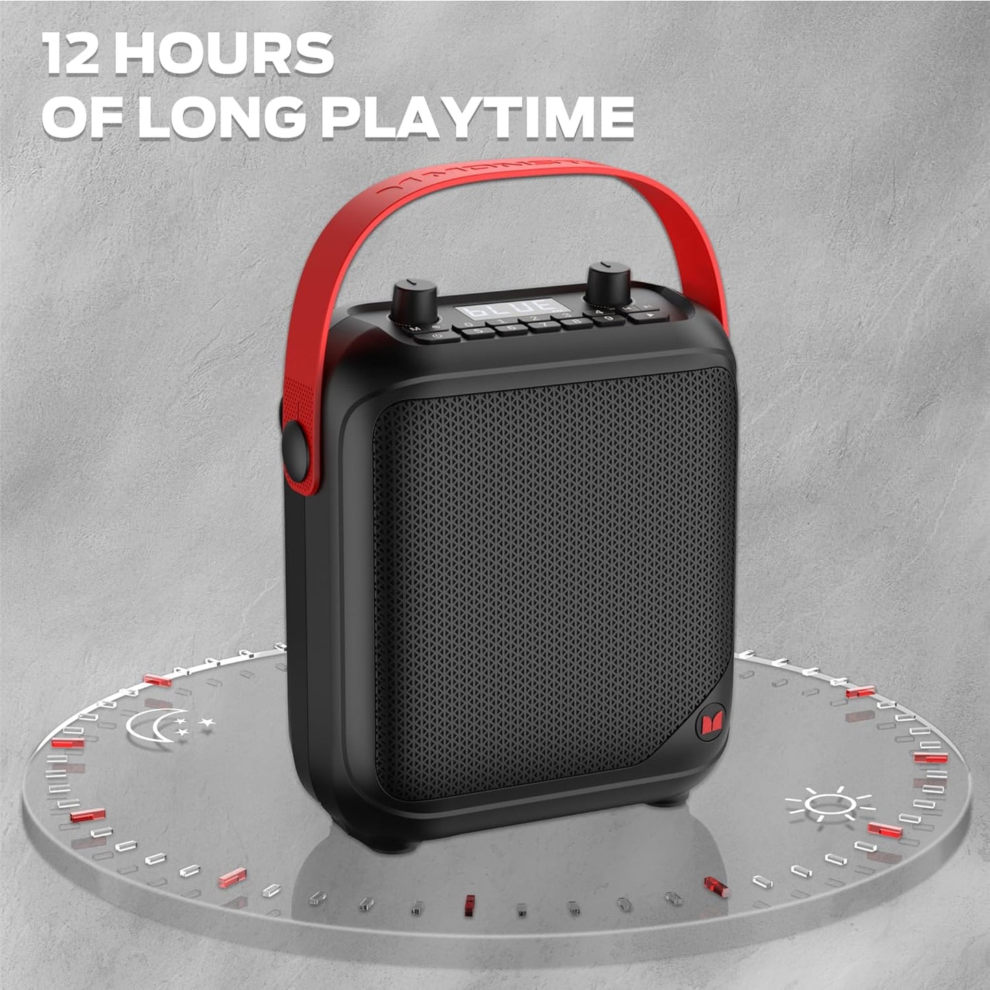 Monster MFS 1 Portable Bluetooth Speaker, 40W Bluetooth Speaker Wireless, Outdoor Speakers with Handle, 12H Playtime, Supports TF Card, AUX, USB for Outdoor Indoor