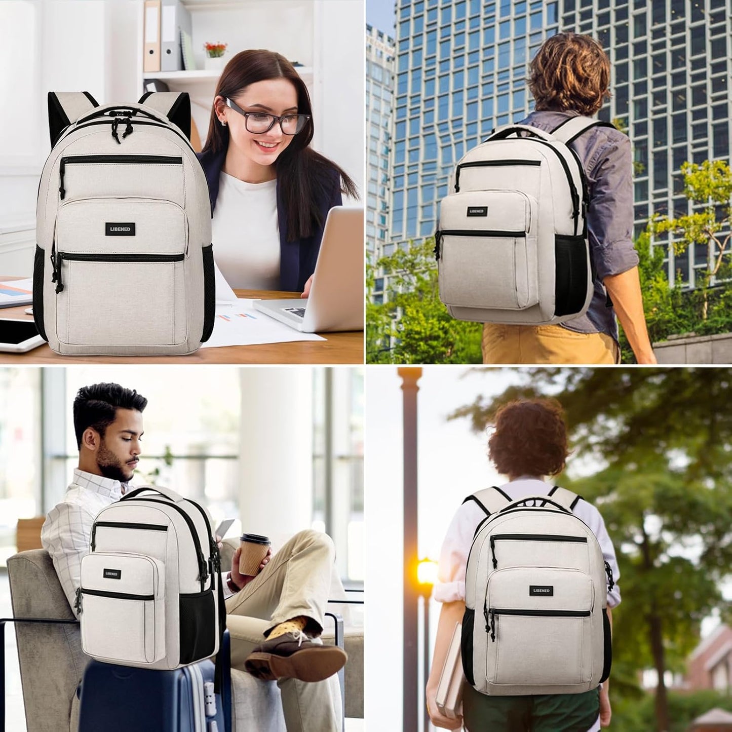 School backpack for Teen Boys, Backpack for Men,15.6 inch Laptop Backpack with USB Charging Port, Large Computer Bookbag with Compartments, Ergonomic Straps, Black