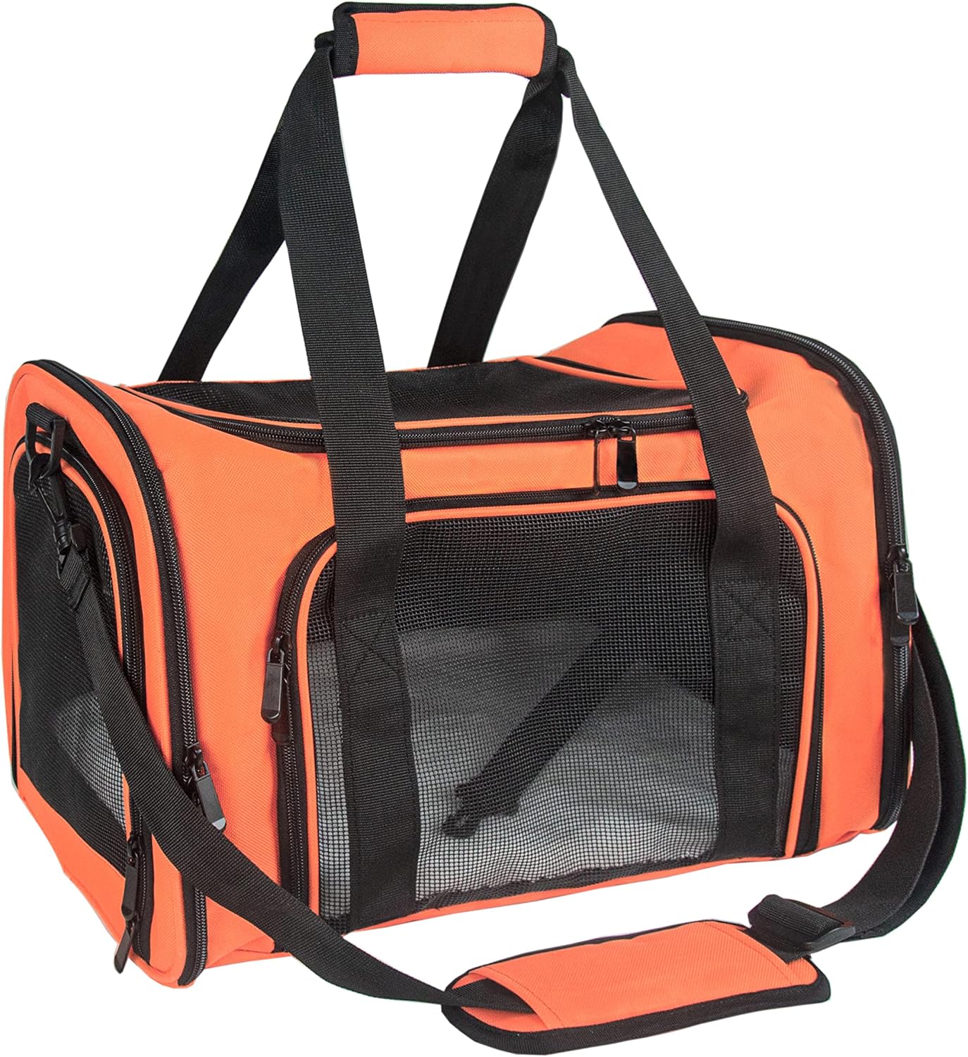 NextFri Soft Sided Carrier for Cats Dogs,TSA Airline Approved Collapsible Travel Pet Carrier (Magenta, Medium)
