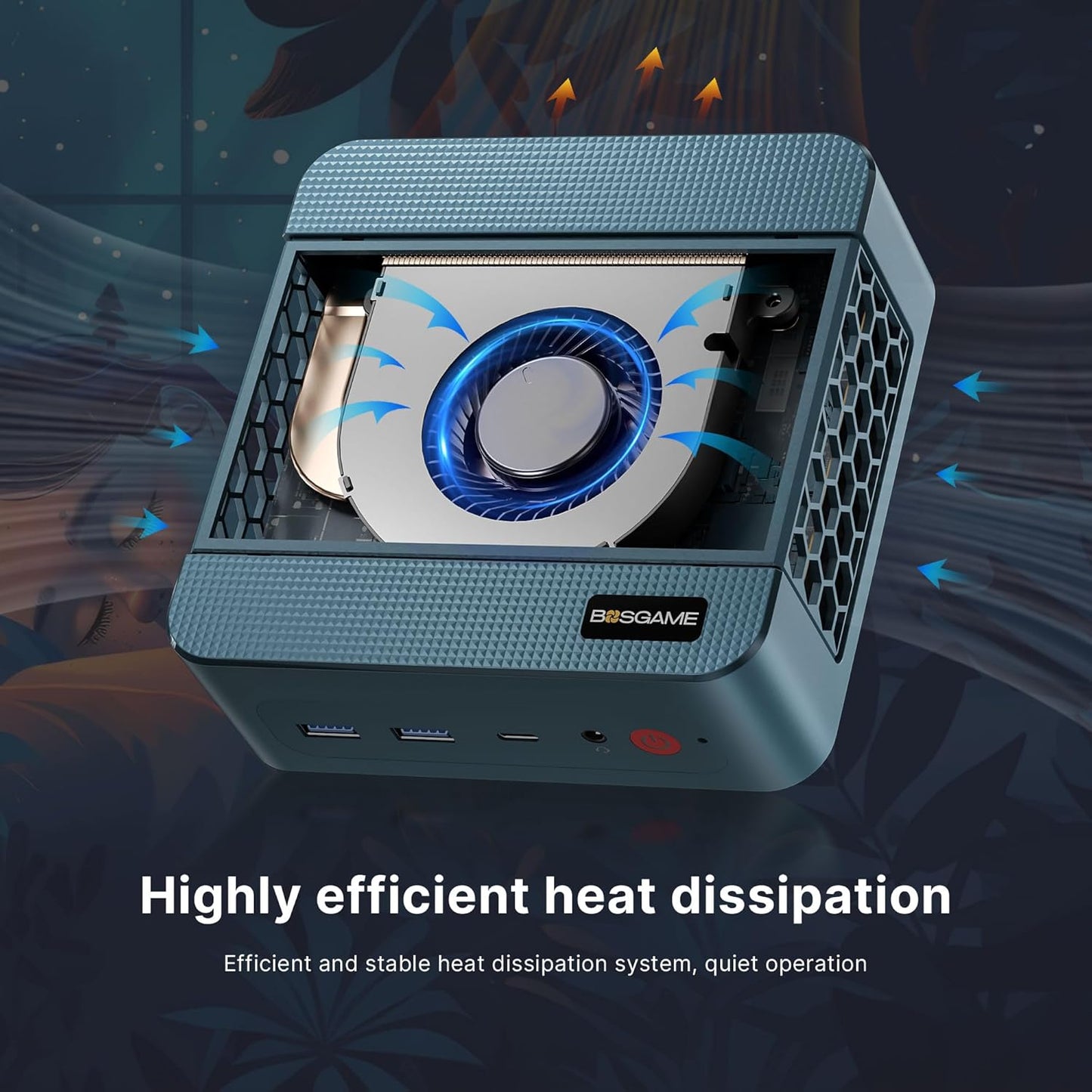 BOSGAME Mini PC Intel Core i5 12600H(12C/16T, up 4.5GHz), 32GB DDR4 RAM 512GB PCIe SSD, Mini Desktop Computers Dual LAN/4x USB3.2/WiFi6E/BT5.2/HDMI+DP+USB-C/4K Triple Display