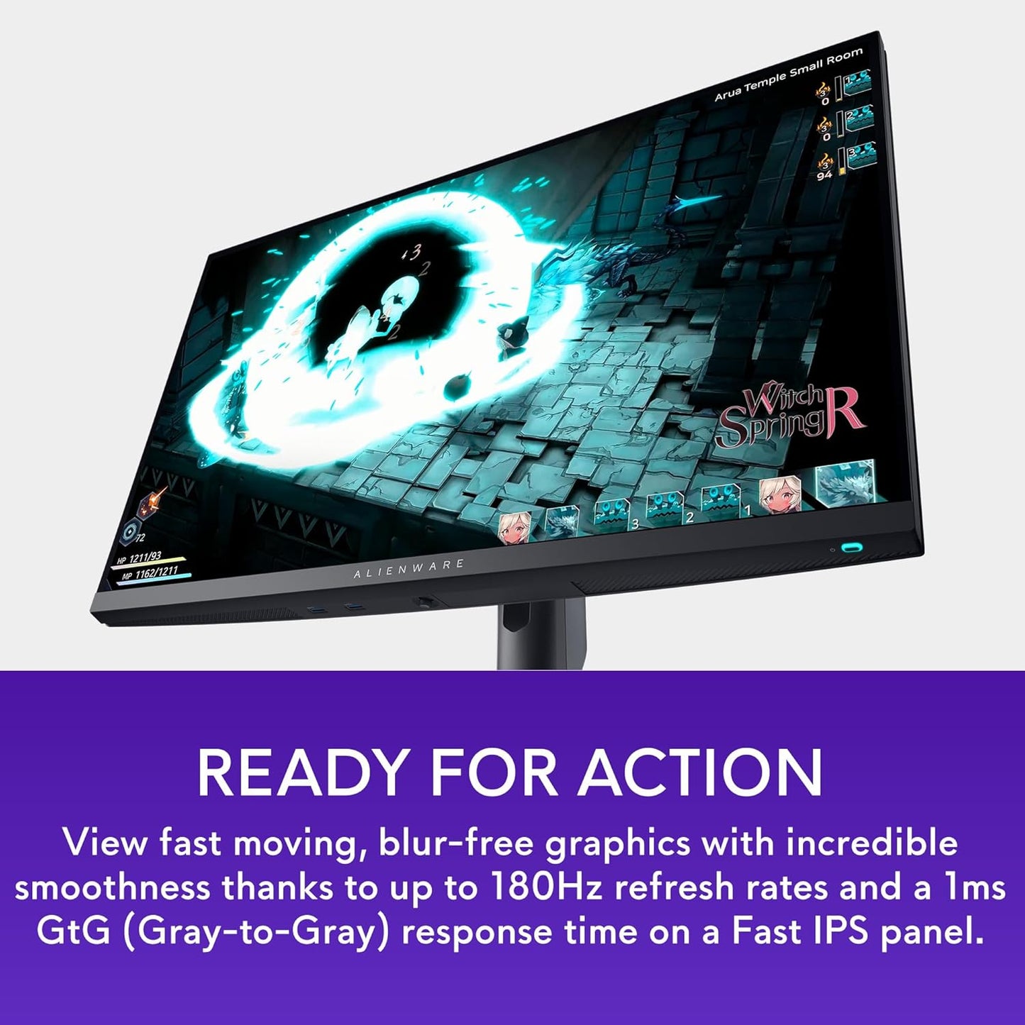 Alienware 25 Gaming Monitor AW2523HF 24.5" IPS LED Full HD (1920 × 1080) 360Hz Display - AMD FreeSync - VESA - Monitor (USB, HDMI) Height/Tilt/Swivel/Pivot Adjustability - Dark Side of The Moon