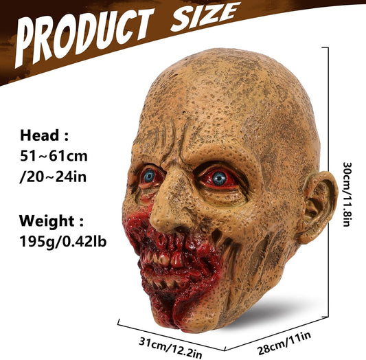 Scary Halloween Zombie Mask Realistic Walking Dead Demon Monster Mask Halloween Costume Cosplay Props