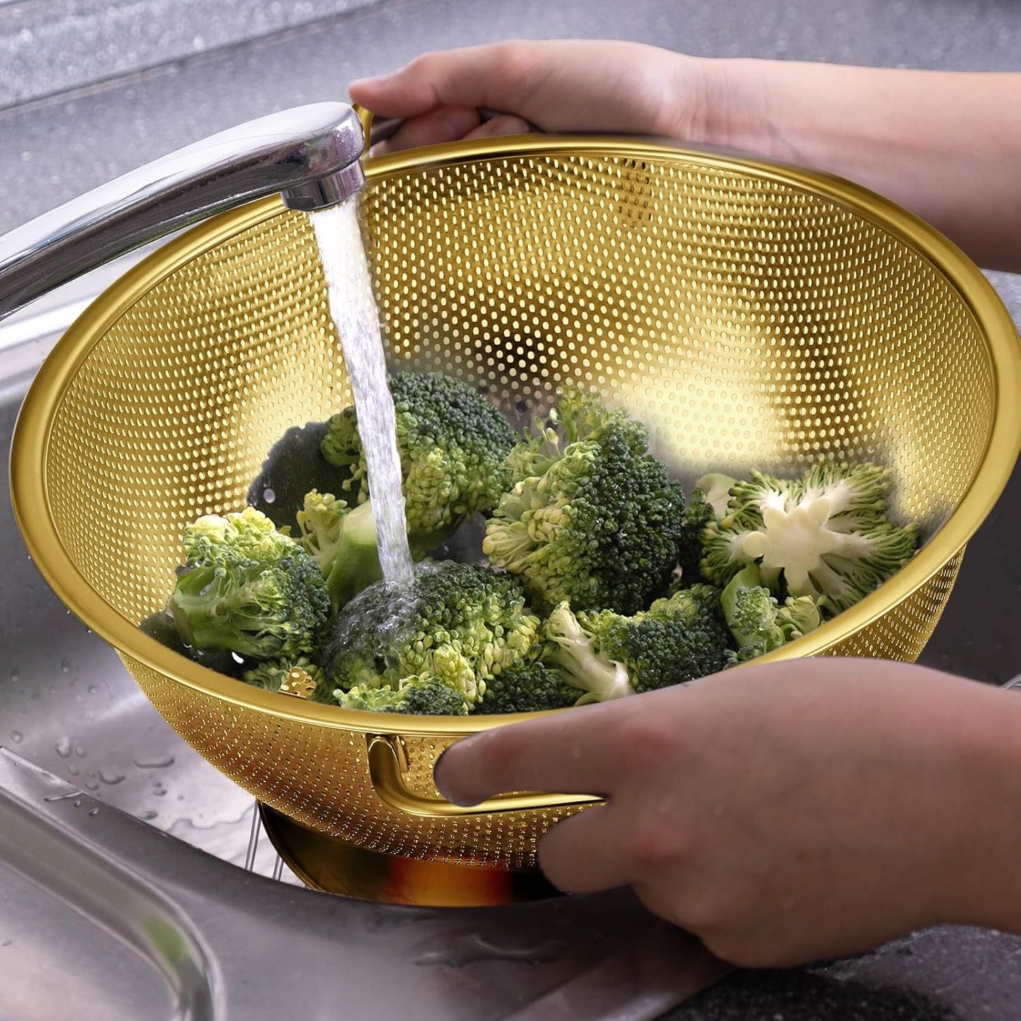Purilite Select 3 Pcs Stainless Steel Colander Set