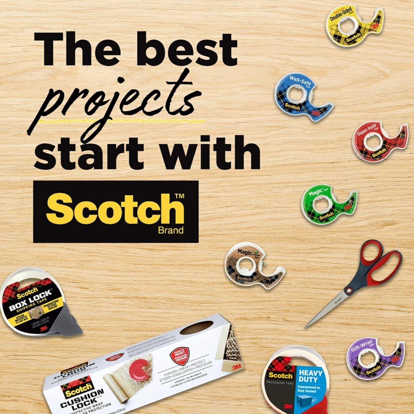 Scotch Tape Magic Tape, 19mm Wide x 25.4m, 8 Rolls