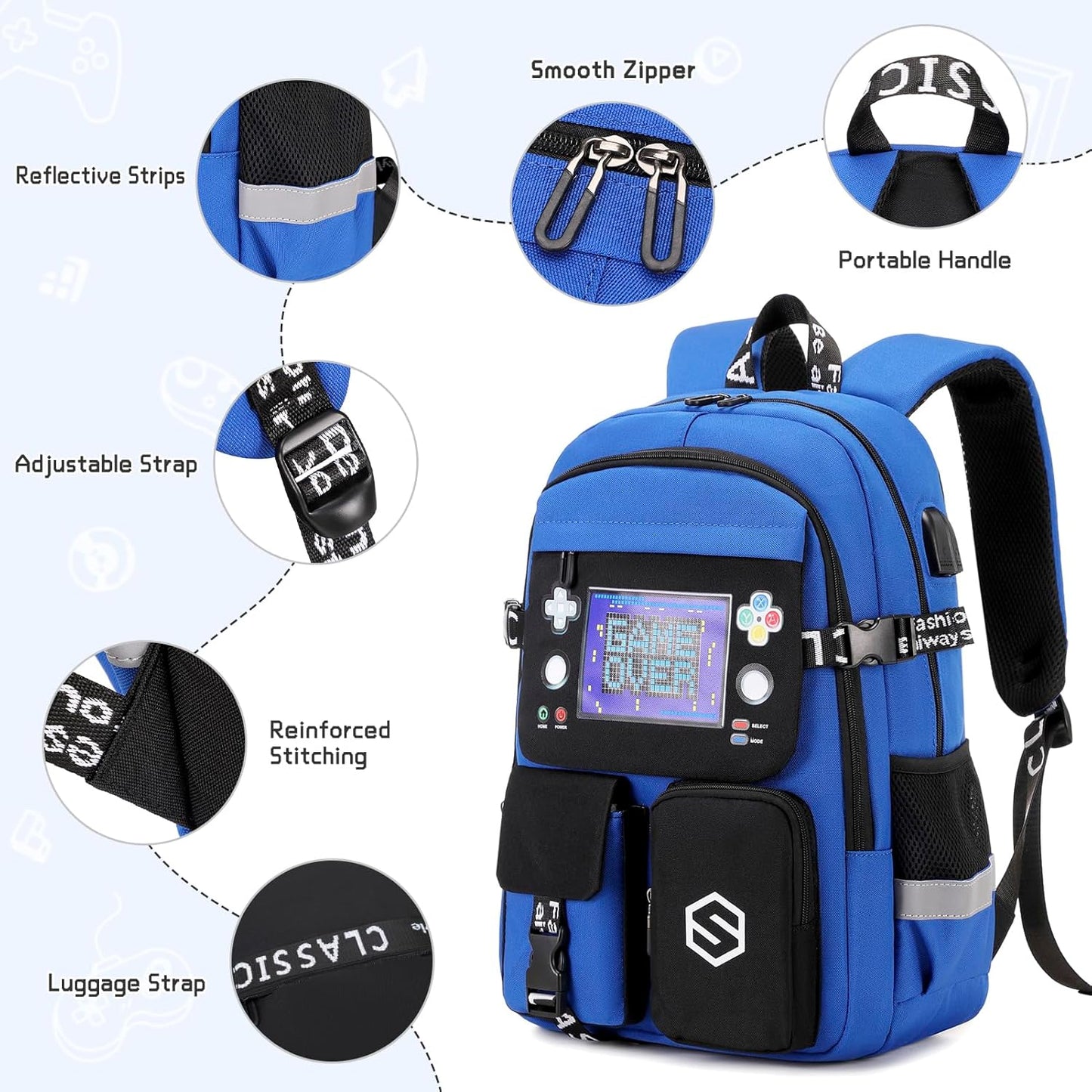 Scothen Cool Luminous School Backpacks for Boys