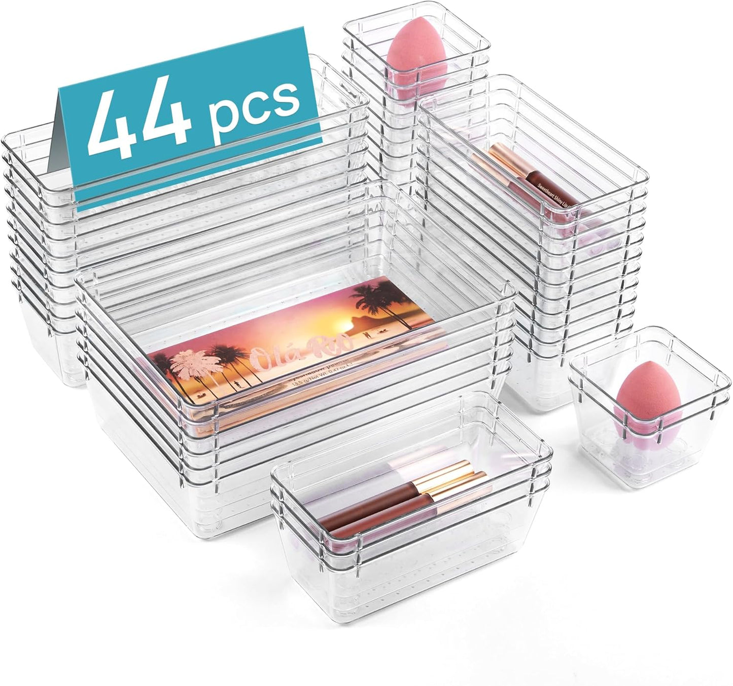 Purilite Select Clear Drawer Organizer Set