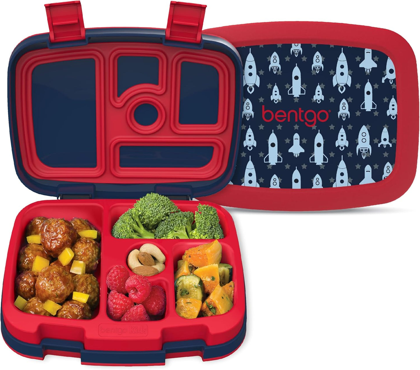 Bentgo Kids Prints Leak-Proof, 5-Compartment Bento-Style Kids Lunch Box - Ideal Portion Sizes for Ages 3 to 7 - BPA-Free, Dishwasher Safe, Food-Safe Materials - 2021 Collection (Llamas)