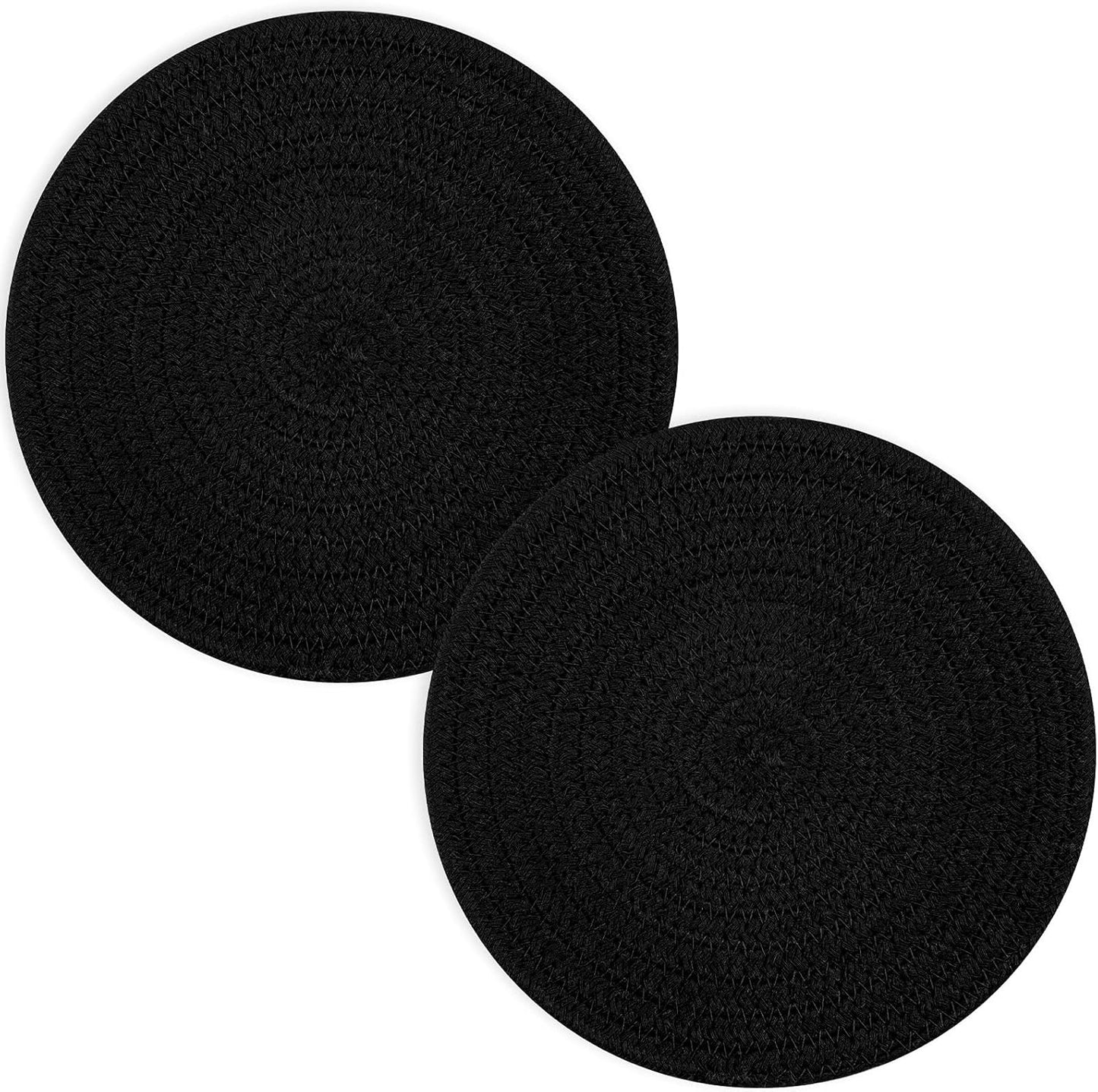 Trivets for Hot Dishes, Pots and Pans, 8 Inches Hot Pads 5 Pcs, Pot Holders for Kitchen, Heat Resistant Mat Protect Counter, Coasters Set Home Essentials Farmhouse Decor (Blue)