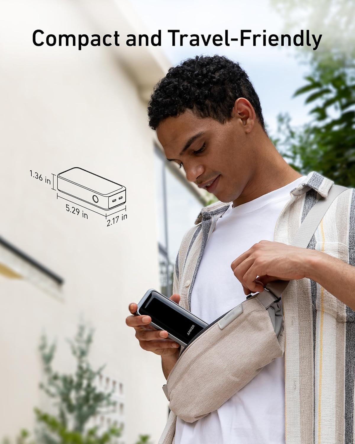 Anker Prime Power Bank, 12,000 mAh 2-Port Portable Charger with 130W Output, Smart Digital Display, Compatible with iPhone 15/15 Plus/15 Pro/15 Pro Max, iPhone 14/13 Series, Samsung, MacBook, Dell