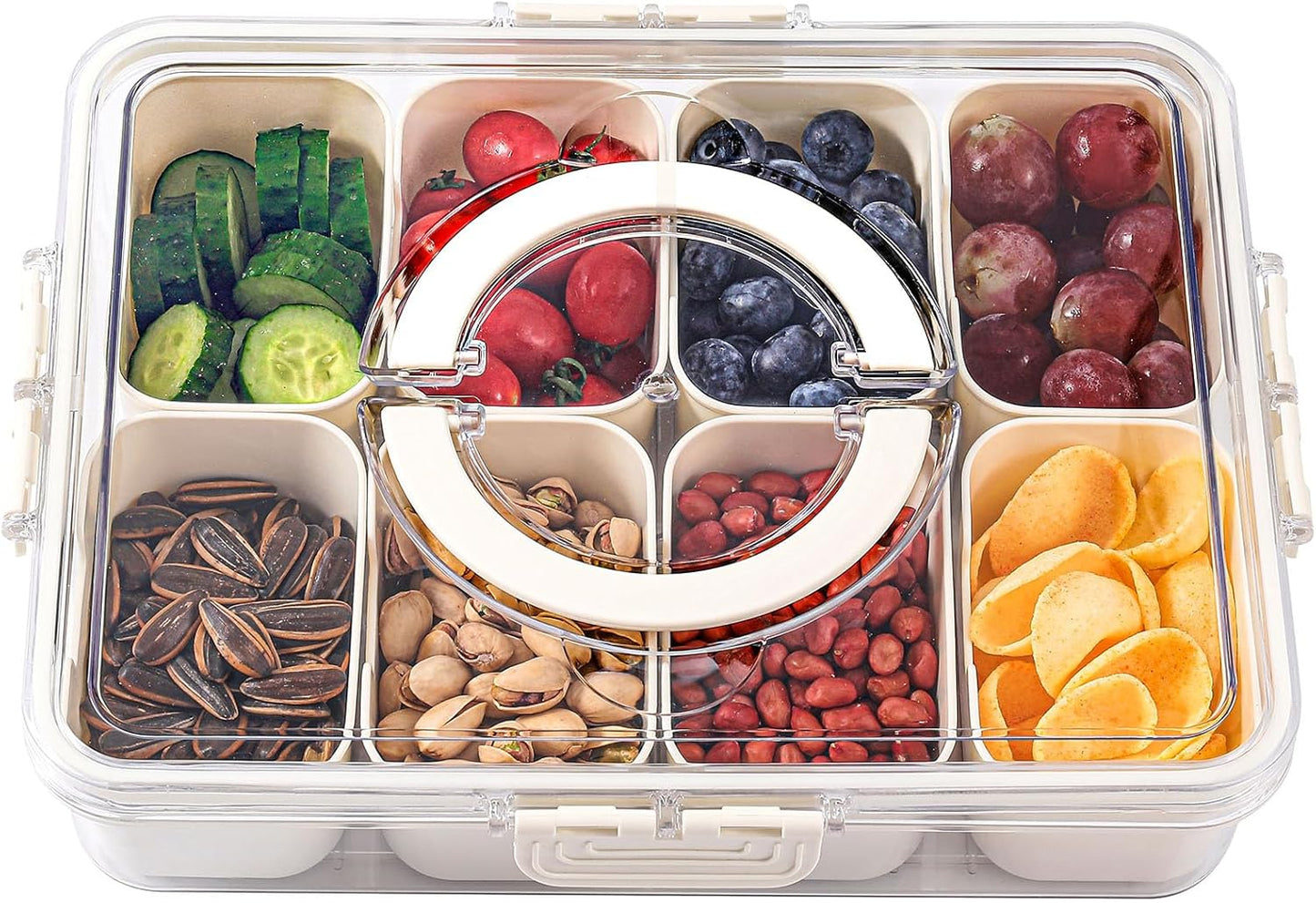 Purilite Select Clear Compartmentalized Snack Box