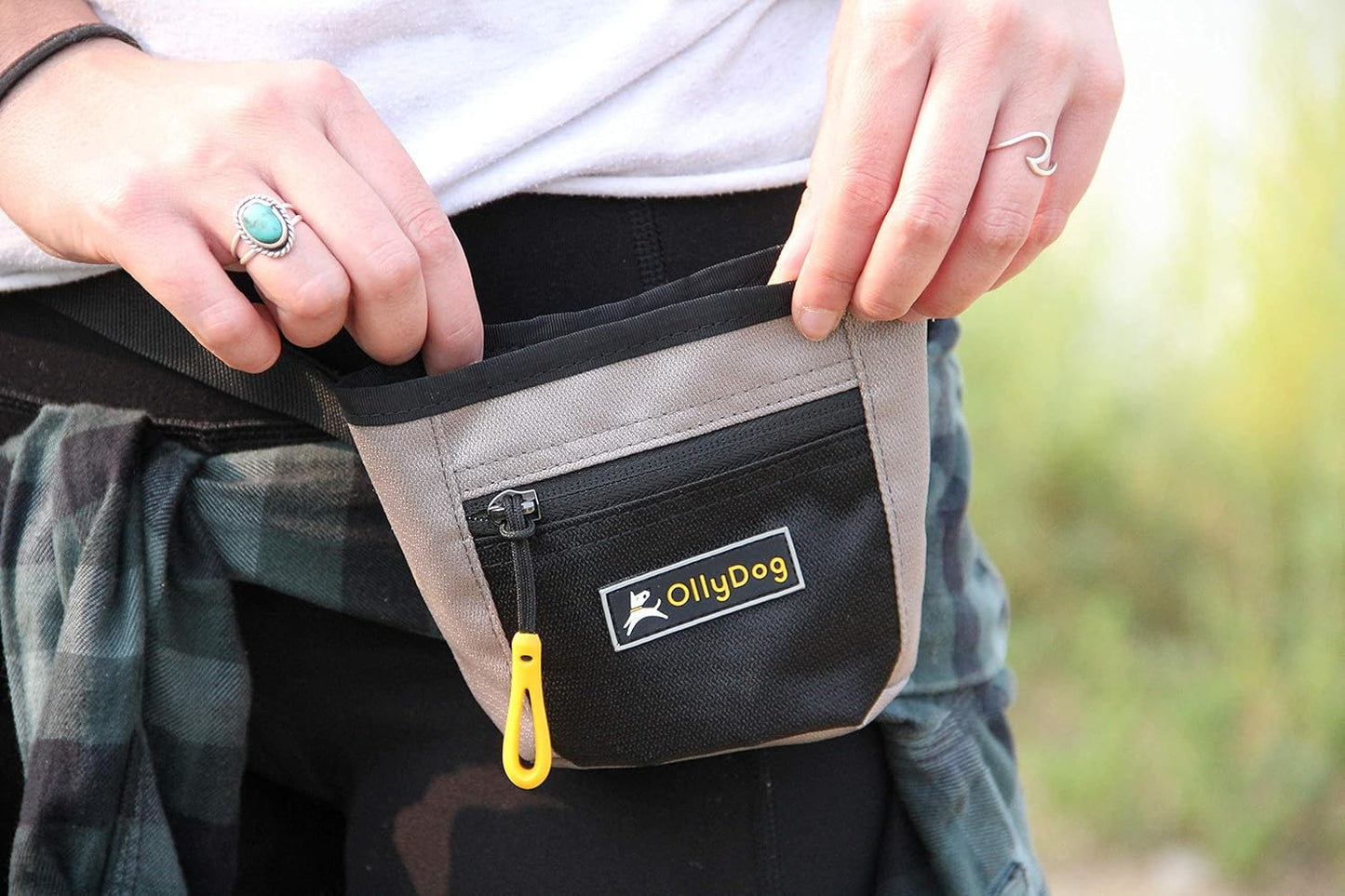 OllyDog Goodie Treat Bag, Dog Treat Pouch, Waist Belt Clip for Hands-Free Training, Magnetic Closure, Dog Training and Behavior Aids, Three Ways to Wear (Wet Weather)