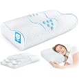 Cervical Neck Pillow for Neck & Shoulder Support, Adjustable Memory Foam Pillow with Customizable Height and Firmness, Ergonomic Pillow for Side, Back, Stomach and Combination Sleepers, White