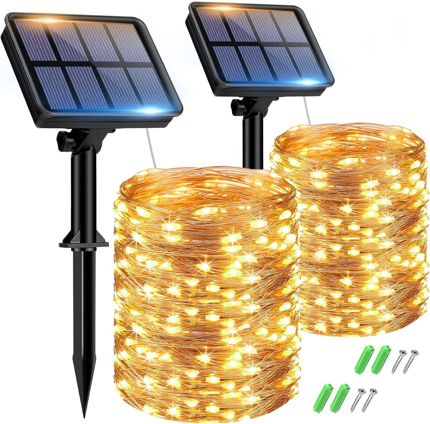 Purilite Select 2-Pack Solar Fairy String Lights