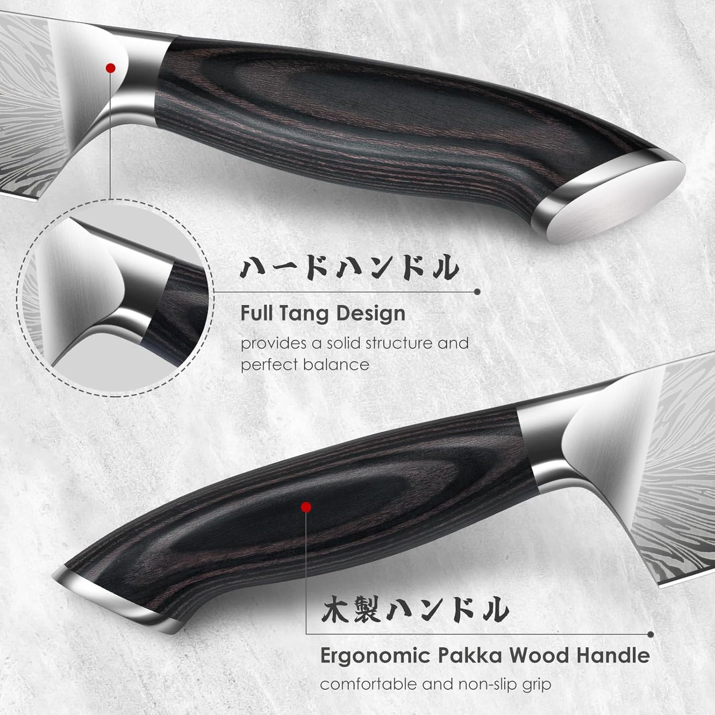 SHAN ZU Fillet Knife 7 Inch, Powder Steel Boning Knife High Carbon Japanese Filleting Knife, Ultra Sharp Deboning Knife for Meat Cutting, Fish Knife with Ergonomic Pakkawood Handle