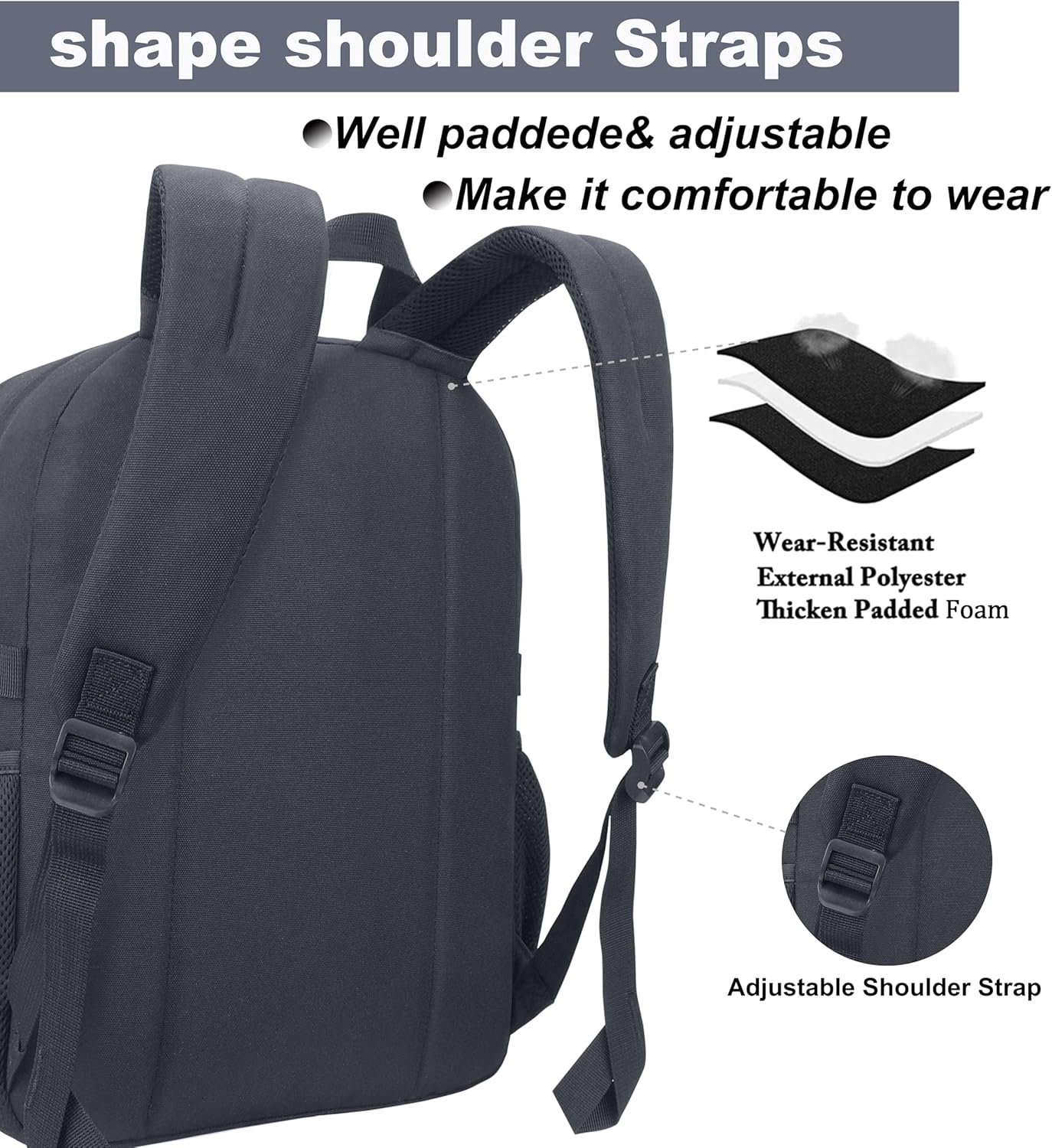 SUPACOOL Lightweight Casual Backpack for Men and Women, Large Backpack for School Boys and Girls