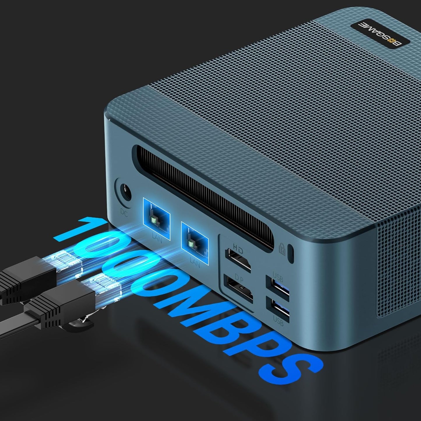 BOSGAME Mini PC Intel Core i5 12600H(12C/16T, up 4.5GHz), 32GB DDR4 RAM 512GB PCIe SSD, Mini Desktop Computers Dual LAN/4x USB3.2/WiFi6E/BT5.2/HDMI+DP+USB-C/4K Triple Display