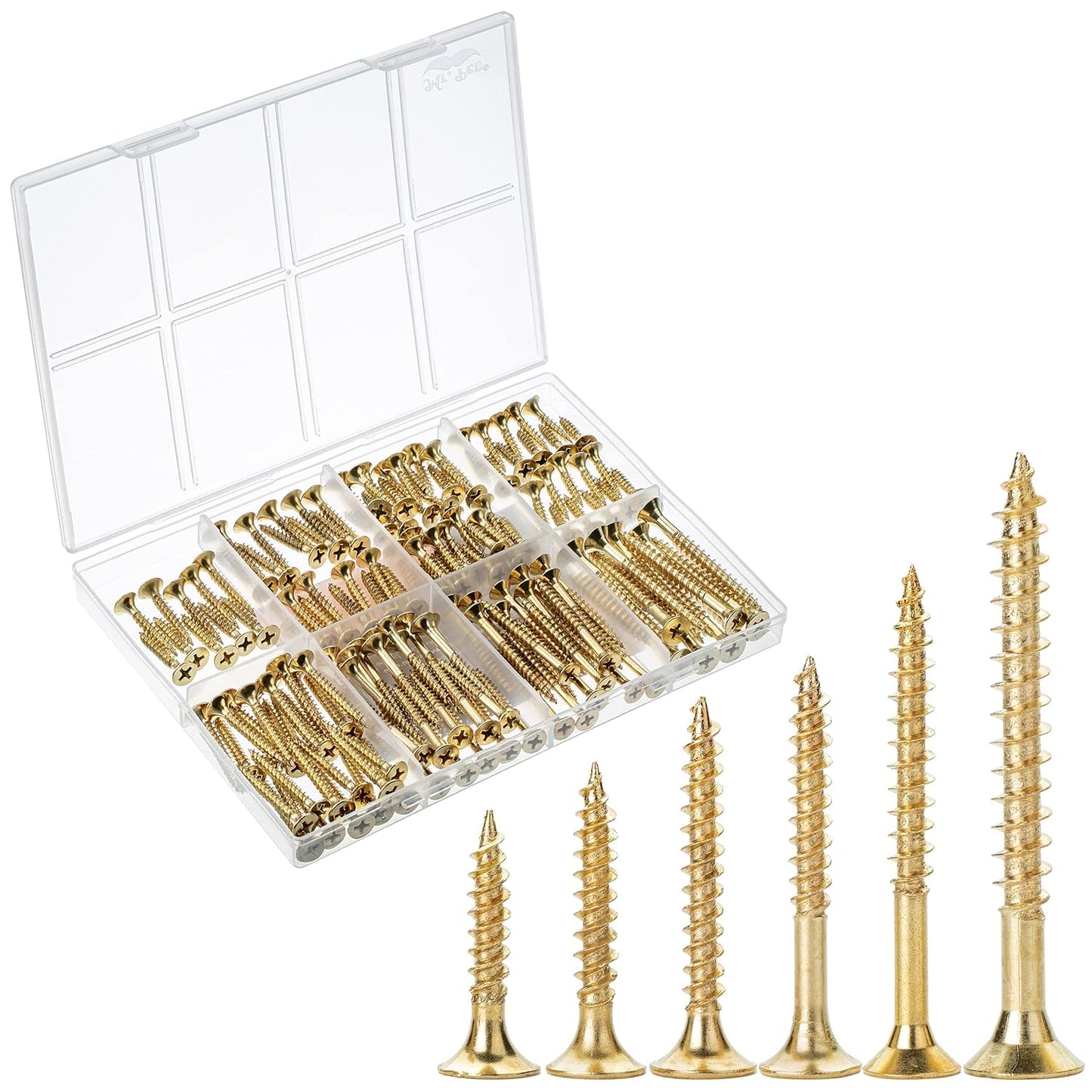 Mr. Pen Wood Screws Assortment Kit, 152 Pcs, Phillips Tips, Wood Screws, Screws, Assorted Screws, Screws Set, Flat Head Screws, Assorted Wood Screws, Screws Assortment, Screw Set Assortment