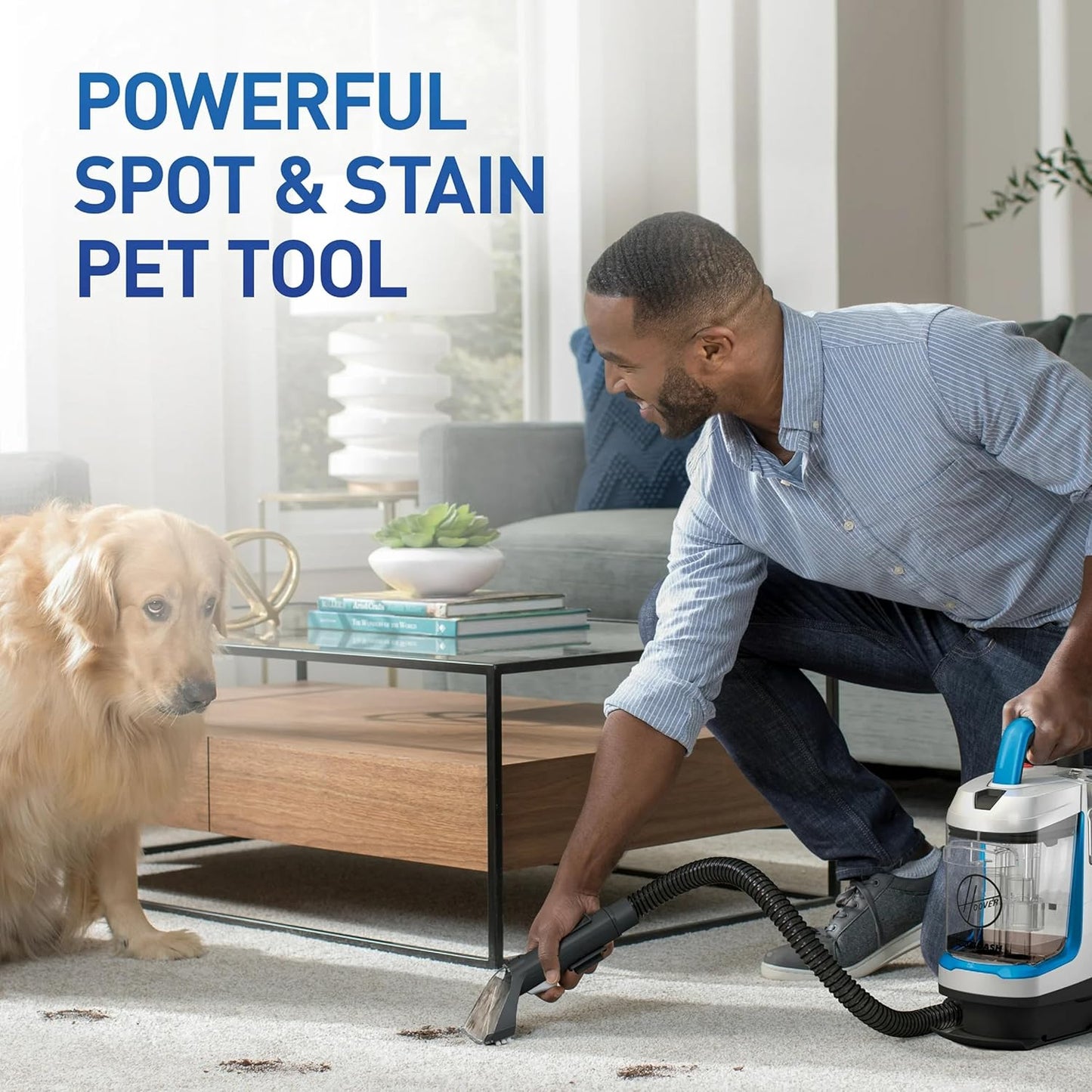 Hoover CleanSlate Carpet & Upholstery Spot Cleaner, Stain Remover, Portable, FH14000V, White