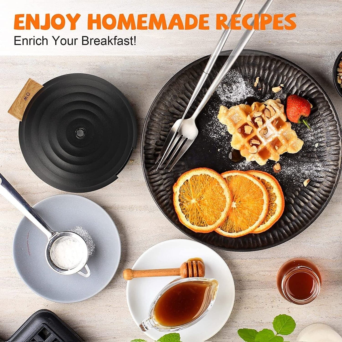 Mini Maker Waffle Maker 5“ Non-Stick Waffler Iron Stuffler Stuffed Wafflera Adjustable Browning Control, Heart, Pink