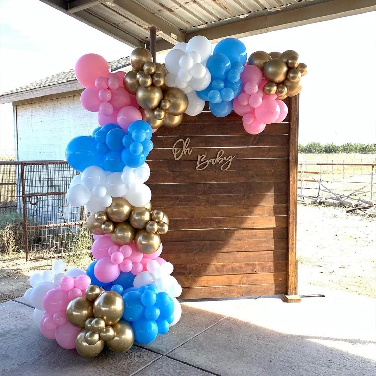 Gold Metallic Chrome Latex Balloon Arch Kit, 102PCS 18In 12In 10In 5In Arch Garland For Festival Picnic, Engagement, Wedding, Birthday Party, Gold Theme Anniversary Decoration With 33FT Ribbon