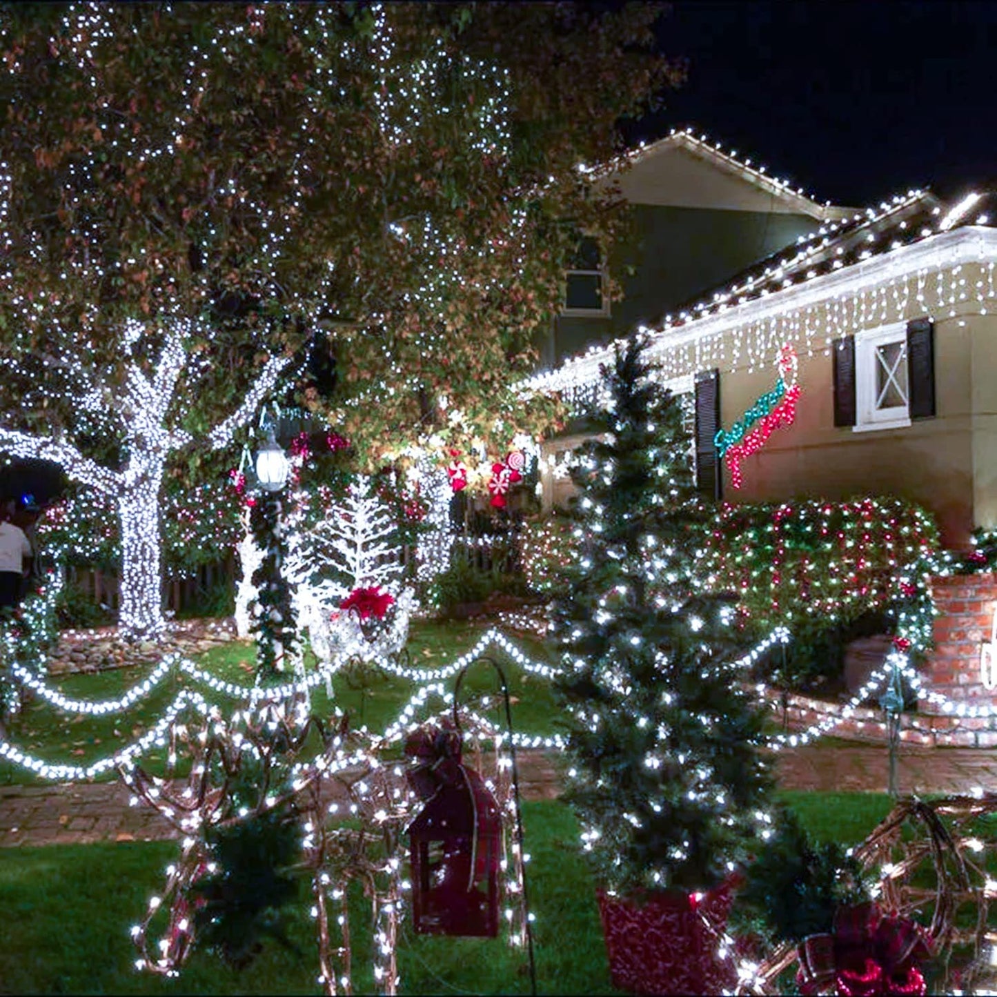 JMEXSUSS 66ft 200 LED Halloween Lights Outdoor, Orange String Lights Clear Wire, 8 Modes Orange Halloween Christmas String Lights Plug in for Tree Indoor Patio Garden Thanksgiving Decorations