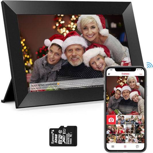 64 GB Frameo 10.1 Inch WiFi Digital Photo Frame | Digital Picture Frame with Large Storage (32GB Built-in+32GB SD Card)1280x800 HD IPS HD Touch Screen,Frameo Digital Frame Multi-Users & Auto Rotation