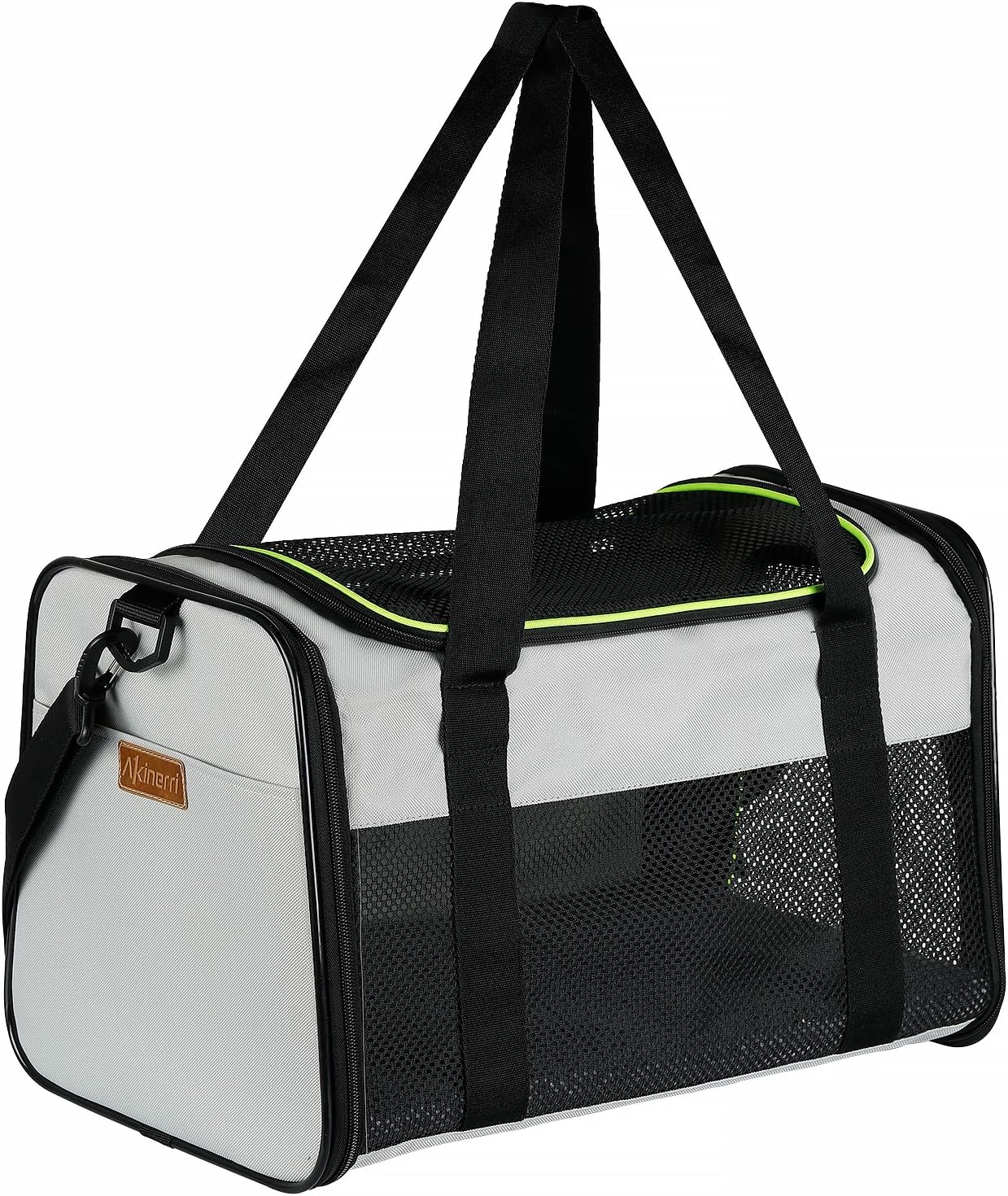 Akinerri Airline Approved Pet Carriers,Soft Sided Collapsible Pet Travel Carrier for Medium Puppy and Cats (Medium, Blue)