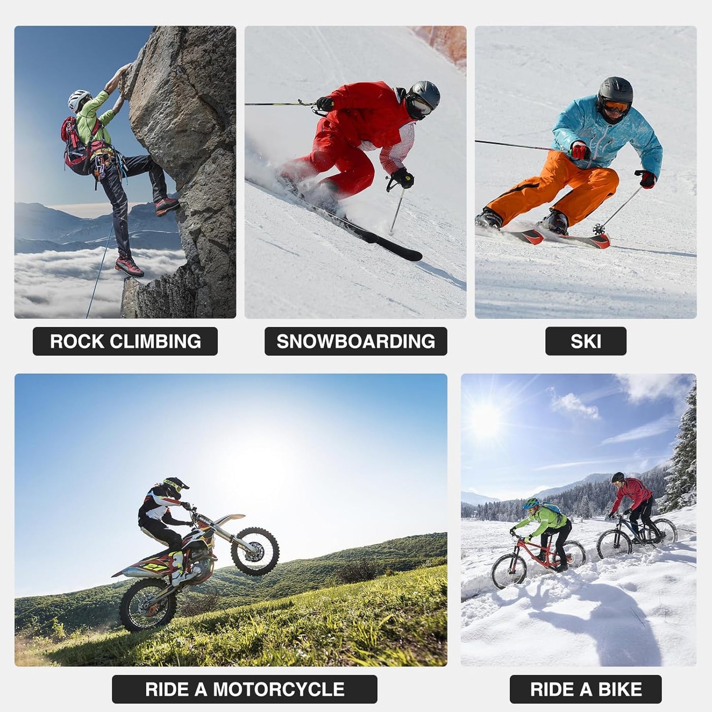 8 Pack Motorcycle & Ski Goggles - Dirt Bike & Snowboard Goggles for Men, Women & Youth