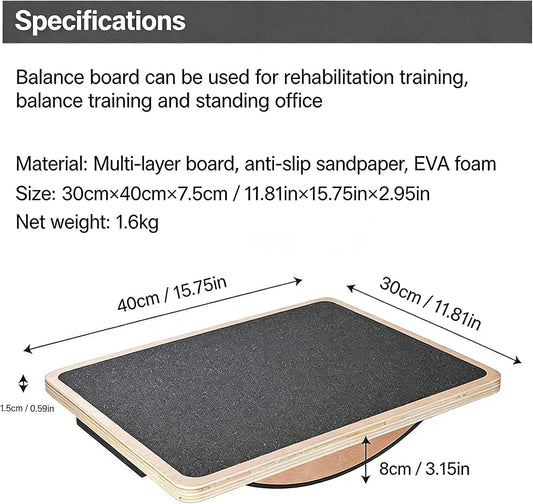 Balance Board, Pilates,Push Up, Wobble Board - 5-in-1 Stability Trainer for Core Strength, Total Body Home Fitness, Yoga Pilates, Sensory Integration Therapy & Autism Support