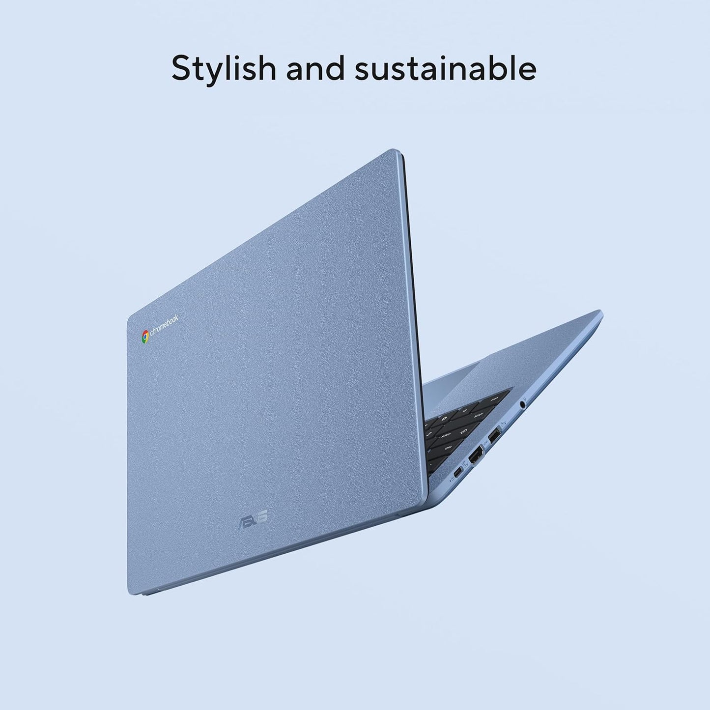 ASUS Chromebook CX14 Laptop, 14" Full HD NanoEdge Display, Intel Celeron N4500 Processor, 64GB eMMC, 4GB RAM, ChromeOS, Fabric Blue, CX1405CKA-AS01-CB