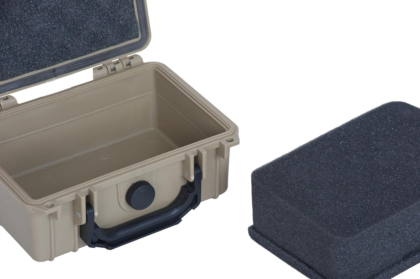 MEIJIA Portable All Weather Waterproof Protective Hard Case,Camera Case with Customizable Fit Foam, Fit use of Drones, Cameras, Equipments, 8.12"x6.56"x3.56" (Black)