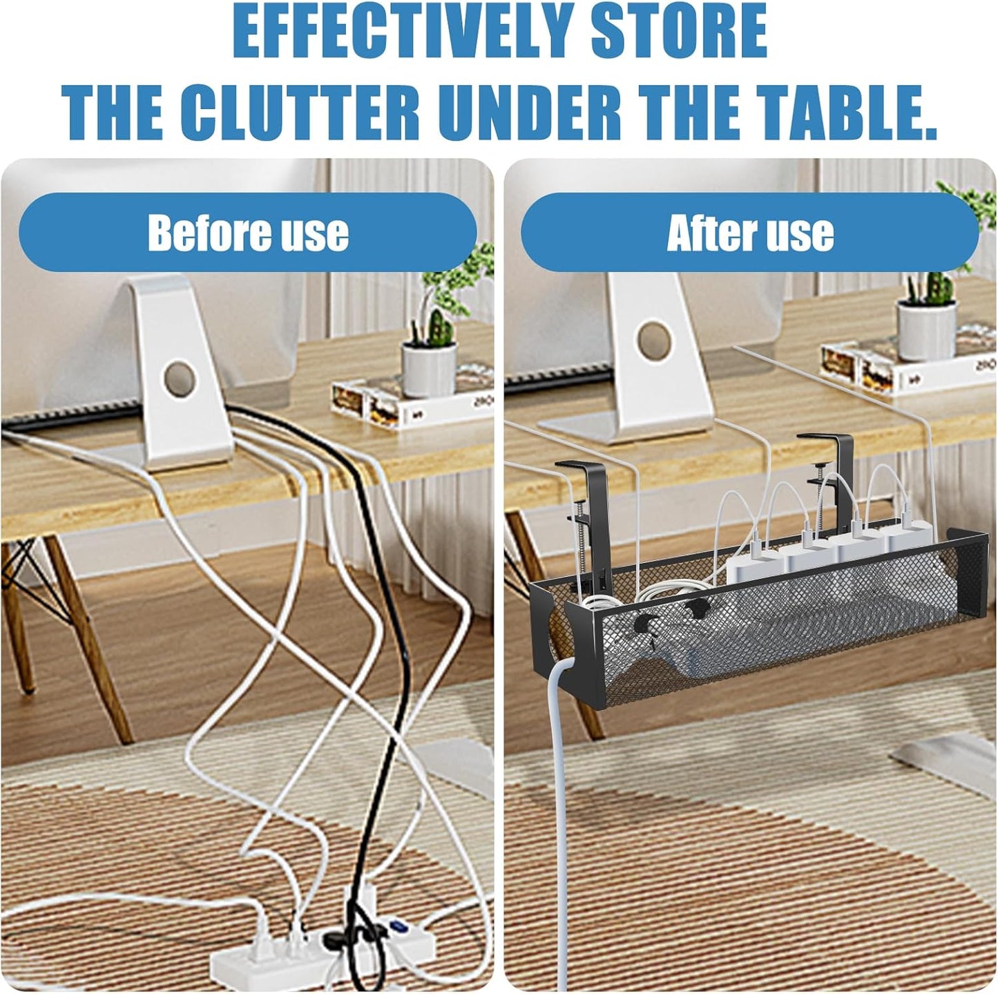 Purilite Select Under Desk Cable Management Tray