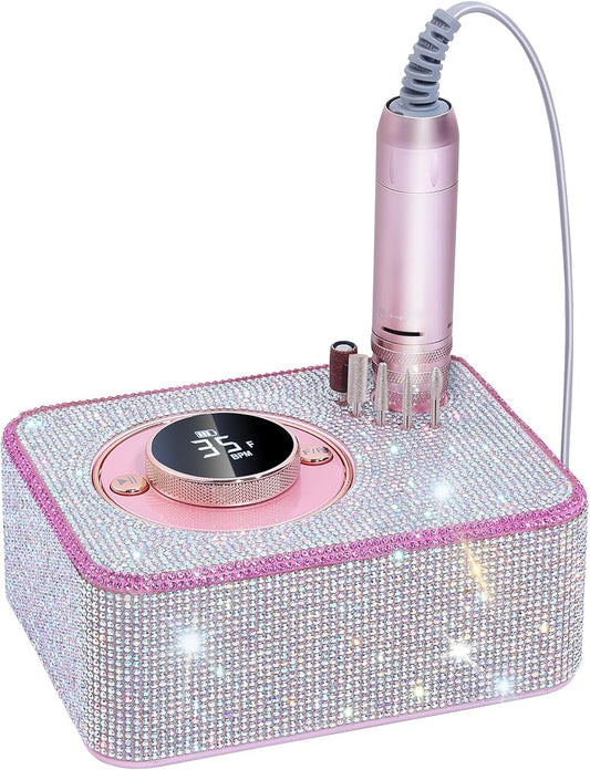 ANBEISTEE Electric Nail Cutter with 35000 RPM, Rechargeable Cutter Nails, Professional Nail File, Portable Nail Drill Set, Suitable for Nail Art and Pedicure, Salons and Family