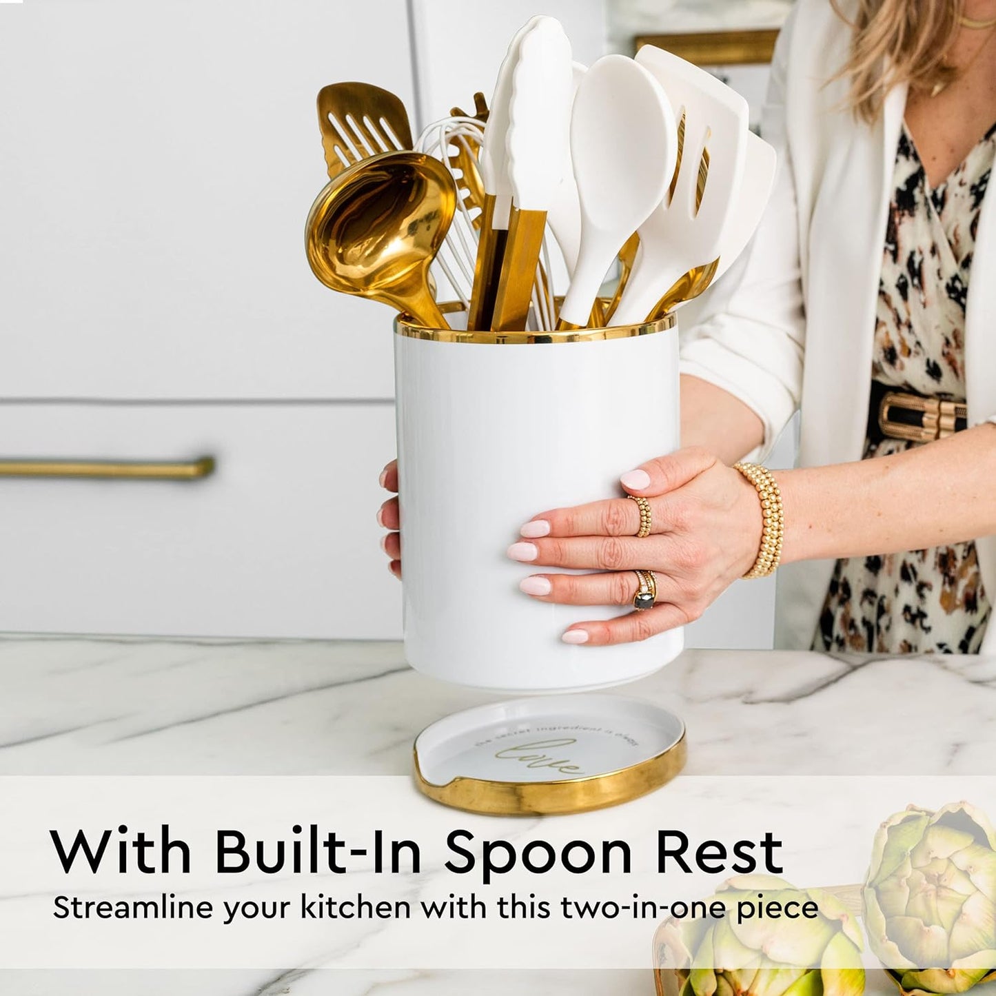 Purilite Select White Utensil Holder